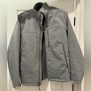 The North Face men’s large windfall, color is grey, size is large.